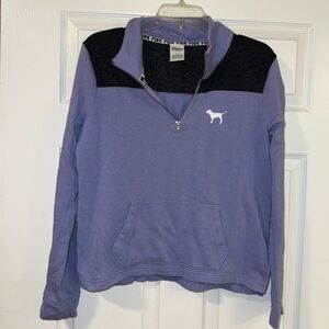 PINK Victoria's Secret VS Blue Lavender and Black Pullover Jacket - Size Small 💜